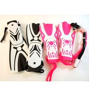 Lot Of 2 sets pairs of U. S US Divers Flippers Sz. L/XL mens and womens snorkel
